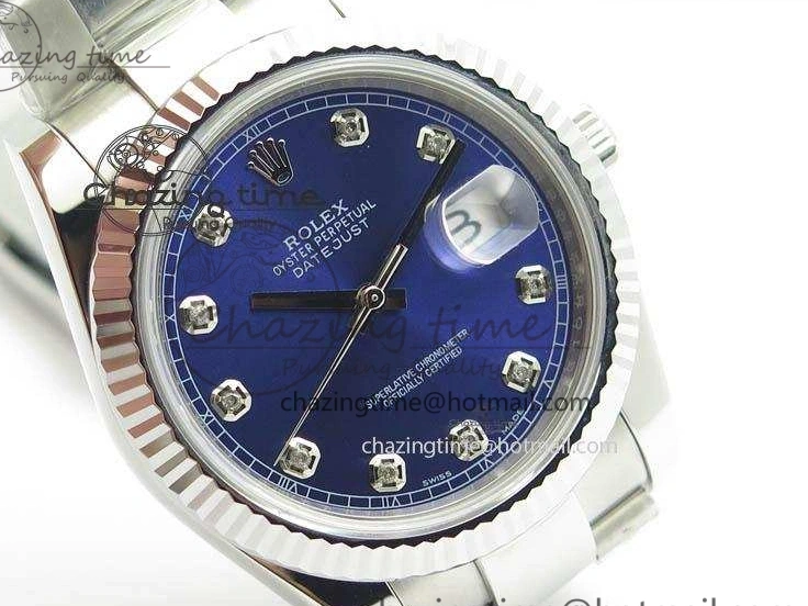 MiroTime 0520 FlexibleFit DateJust 41mm 126334 Noob 1:1 Best Edition Fluted Bezel Blue Diam Dial On SS Oyster Bracelet A 3583